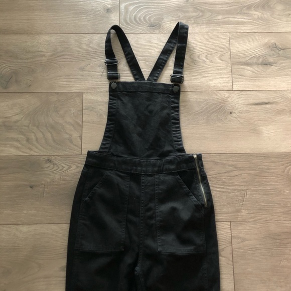 Madewell Denim - Madewell. Demi Boot Stretch Denim Overalls. Black.
